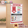 Señalética Extintor PQS Instrucciones