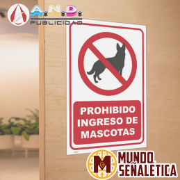 Señalética Prohibido Ingreso de Mascotas